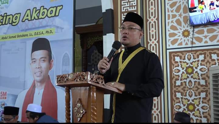 Ustadz H Moch Hafizh El-Yusufi MM menyampaikan sambutan.