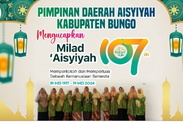 Milad Aisyiyah ke 107, Ketua PDA Bungo: Semoga Menebar Manfaat bagi Ummat dan Semesta