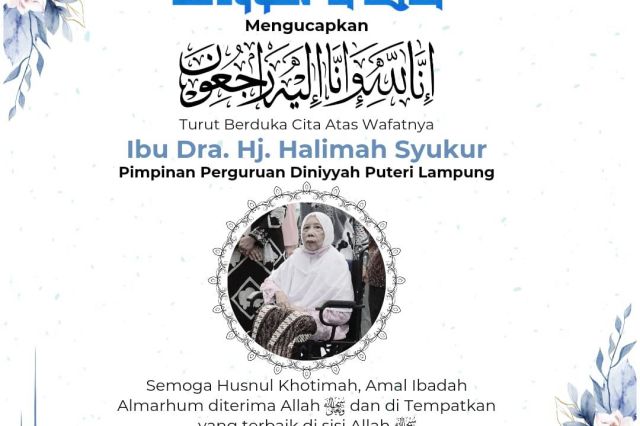 Innalilahi Wainnailaihi Rojiuun, Perguruan Diniyyah Al-Azhar Berdukacita Wafatnya Ibunda Hj Halimah Syukur