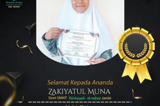 Sukses, Siswa SMA IT Diniyyah Al-Azhar Raih Juara di UIN STS Jambi